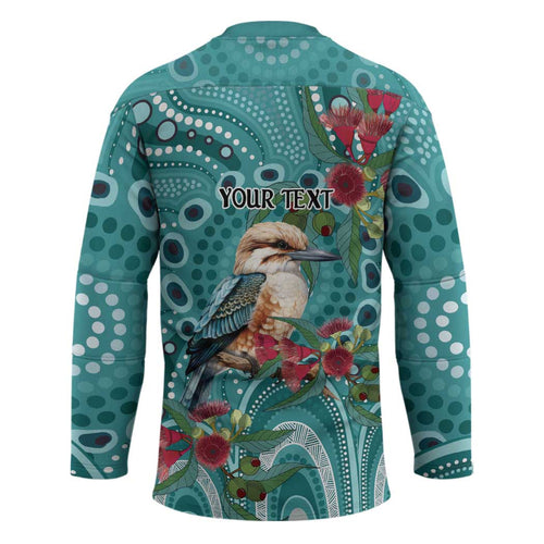 Kookaburra Eucalyptus Personalised Hockey Jersey Aboriginal Australian Dot Painting - Aussie Hoodie