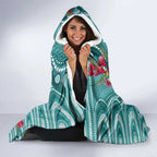 Kookaburra Eucalyptus Personalised Hooded Blanket Aboriginal Australian Dot Painting - Aussie Hoodie