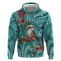 Kookaburra Eucalyptus Personalised Hoodie Aboriginal Australian Dot Painting - Aussie Hoodie