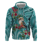 Kookaburra Eucalyptus Personalised Hoodie Aboriginal Australian Dot Painting - Aussie Hoodie