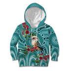Kookaburra Eucalyptus Personalised Kid Hoodie Aboriginal Australian Dot Painting - Aussie Hoodie