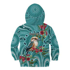 Kookaburra Eucalyptus Personalised Kid Hoodie Aboriginal Australian Dot Painting - Aussie Hoodie
