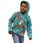 Kookaburra Eucalyptus Personalised Kid Hoodie Aboriginal Australian Dot Painting - Aussie Hoodie