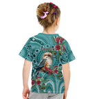 Kookaburra Eucalyptus Personalised Kid T Shirt Aboriginal Australian Dot Painting - Aussie Hoodie