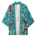Kookaburra Eucalyptus Personalised Kimono Aboriginal Australian Dot Painting - Aussie Hoodie