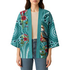Kookaburra Eucalyptus Personalised Kimono Aboriginal Australian Dot Painting - Aussie Hoodie
