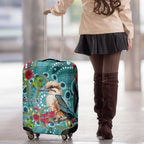 Kookaburra Eucalyptus Personalised Luggage Cover Aboriginal Australian Dot Painting - Aussie Hoodie