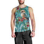 Kookaburra Eucalyptus Personalised Men Tank Top Aboriginal Australian Dot Painting - Aussie Hoodie