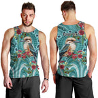 Kookaburra Eucalyptus Personalised Men Tank Top Aboriginal Australian Dot Painting - Aussie Hoodie