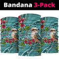 Kookaburra Eucalyptus Personalised Neck Gaiter Aboriginal Australian Dot Painting - Aussie Hoodie