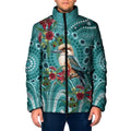 Kookaburra Eucalyptus Personalised Padded Jacket Aboriginal Australian Dot Painting - Aussie Hoodie