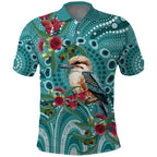 Kookaburra Eucalyptus Personalised Polo Shirt Aboriginal Australian Dot Painting - Aussie Hoodie
