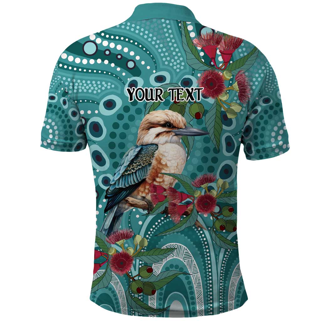 Kookaburra Eucalyptus Personalised Polo Shirt Aboriginal Australian Dot Painting - Aussie Hoodie