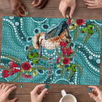 Kookaburra Eucalyptus Personalised Puzzle Aboriginal Australian Dot Painting - Aussie Hoodie