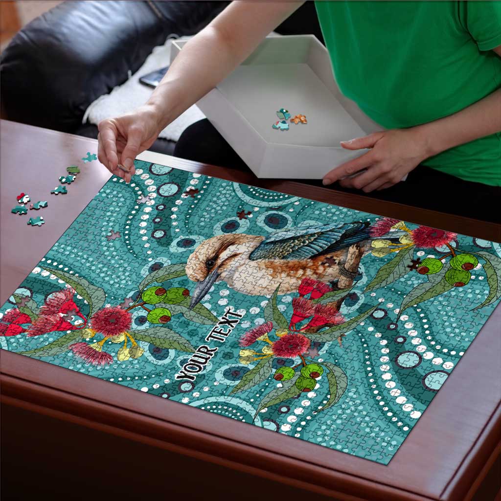 Kookaburra Eucalyptus Personalised Puzzle Aboriginal Australian Dot Painting - Aussie Hoodie