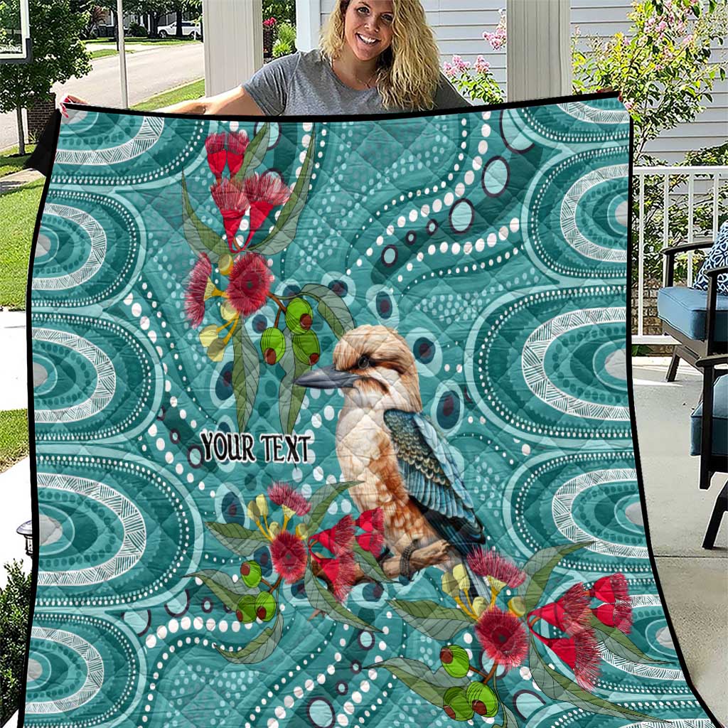 Kookaburra Eucalyptus Personalised Quilt Aboriginal Australian Dot Painting - Aussie Hoodie