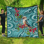 Kookaburra Eucalyptus Personalised Quilt Aboriginal Australian Dot Painting - Aussie Hoodie
