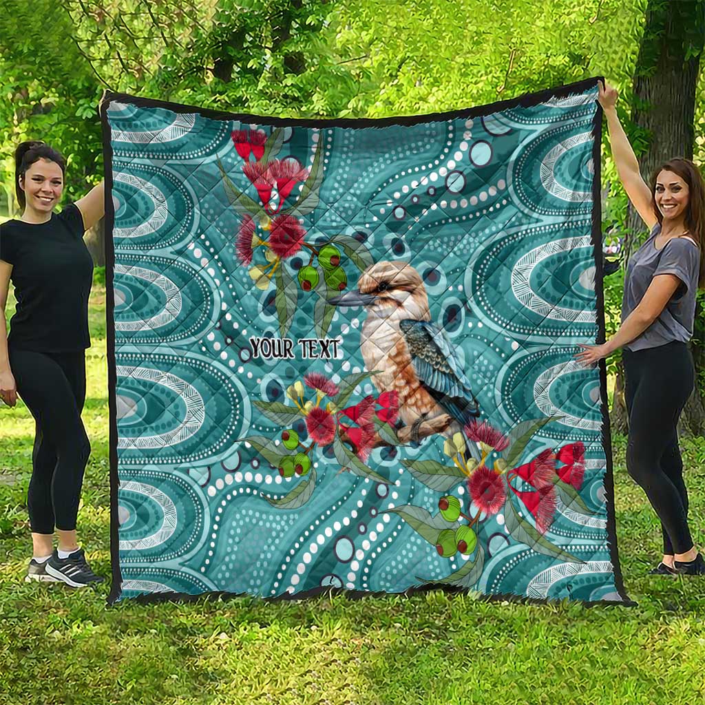 Kookaburra Eucalyptus Personalised Quilt Aboriginal Australian Dot Painting - Aussie Hoodie