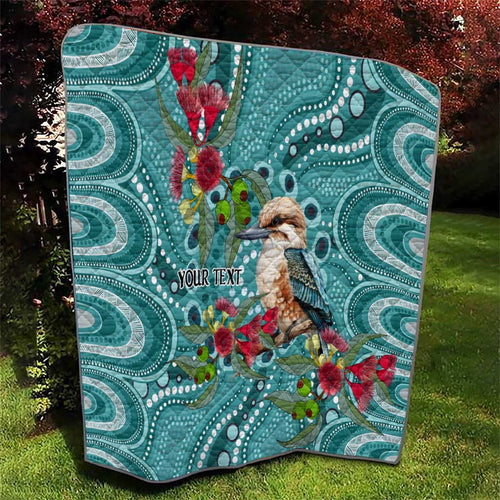 Kookaburra Eucalyptus Personalised Quilt Aboriginal Australian Dot Painting - Aussie Hoodie