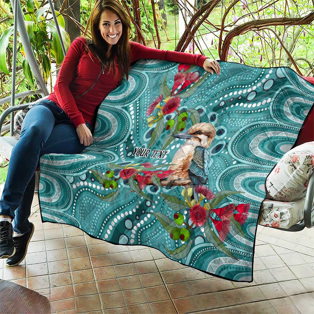 Kookaburra Eucalyptus Personalised Quilt Aboriginal Australian Dot Painting - Aussie Hoodie