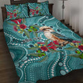 Kookaburra Eucalyptus Personalised Quilt Bed Set Aboriginal Australian Dot Painting - Aussie Hoodie