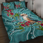 Kookaburra Eucalyptus Personalised Quilt Bed Set Aboriginal Australian Dot Painting - Aussie Hoodie