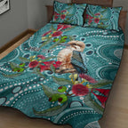 Kookaburra Eucalyptus Personalised Quilt Bed Set Aboriginal Australian Dot Painting - Aussie Hoodie