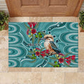 Kookaburra Eucalyptus Personalised Rubber Doormat Aboriginal Australian Dot Painting - Aussie Hoodie