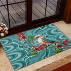 Kookaburra Eucalyptus Personalised Rubber Doormat Aboriginal Australian Dot Painting - Aussie Hoodie