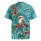 Kookaburra Eucalyptus Personalised Rugby Jersey Aboriginal Australian Dot Painting - Aussie Hoodie
