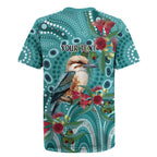 Kookaburra Eucalyptus Personalised Rugby Jersey Aboriginal Australian Dot Painting - Aussie Hoodie