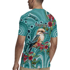 Kookaburra Eucalyptus Personalised Rugby Jersey Aboriginal Australian Dot Painting - Aussie Hoodie
