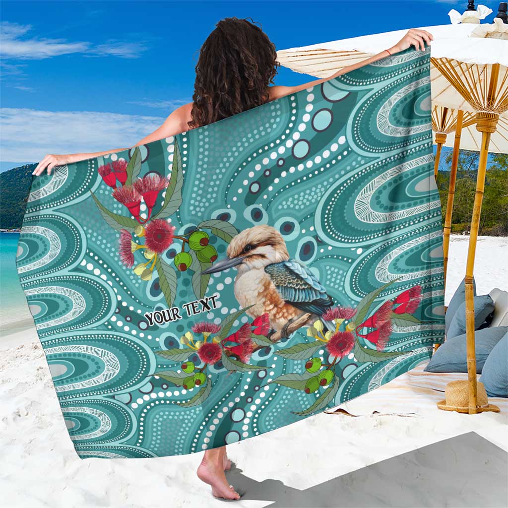 Kookaburra Eucalyptus Personalised Sarong Aboriginal Australian Dot Painting - Aussie Hoodie