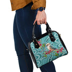 Kookaburra Eucalyptus Personalised Shoulder Handbag Aboriginal Australian Dot Painting - Aussie Hoodie