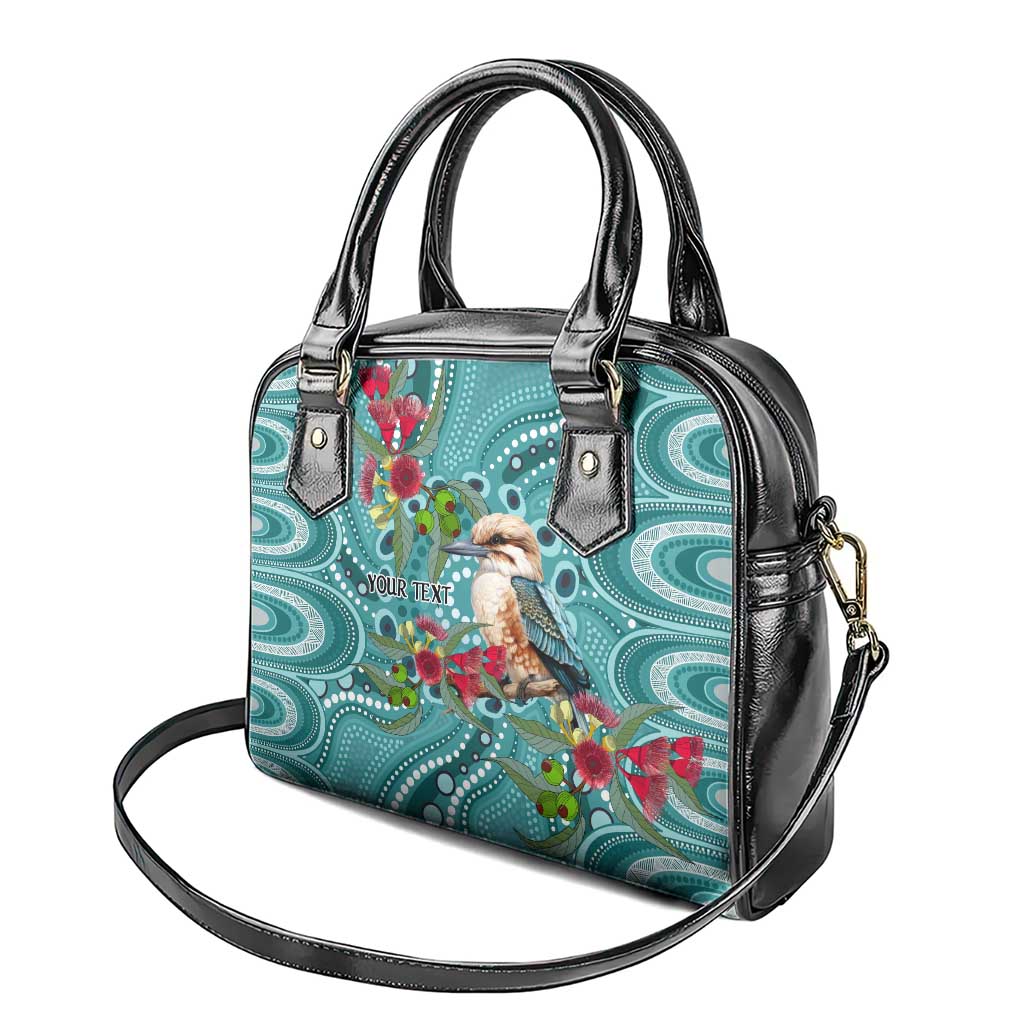 Kookaburra Eucalyptus Personalised Shoulder Handbag Aboriginal Australian Dot Painting - Aussie Hoodie