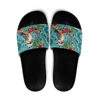 Kookaburra Eucalyptus Personalised Slide Sandals Aboriginal Australian Dot Painting - Aussie Hoodie