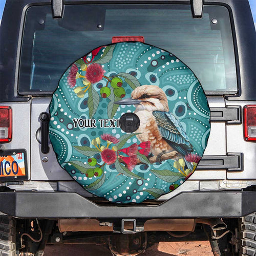 Kookaburra Eucalyptus Personalised Spare Tire Cover Aboriginal Australian Dot Painting - Aussie Hoodie