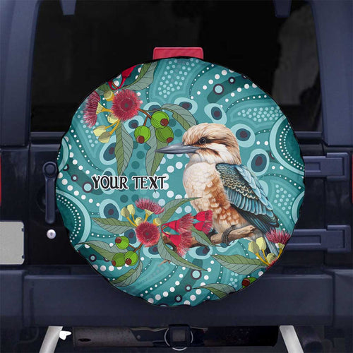 Kookaburra Eucalyptus Personalised Spare Tire Cover Aboriginal Australian Dot Painting - Aussie Hoodie