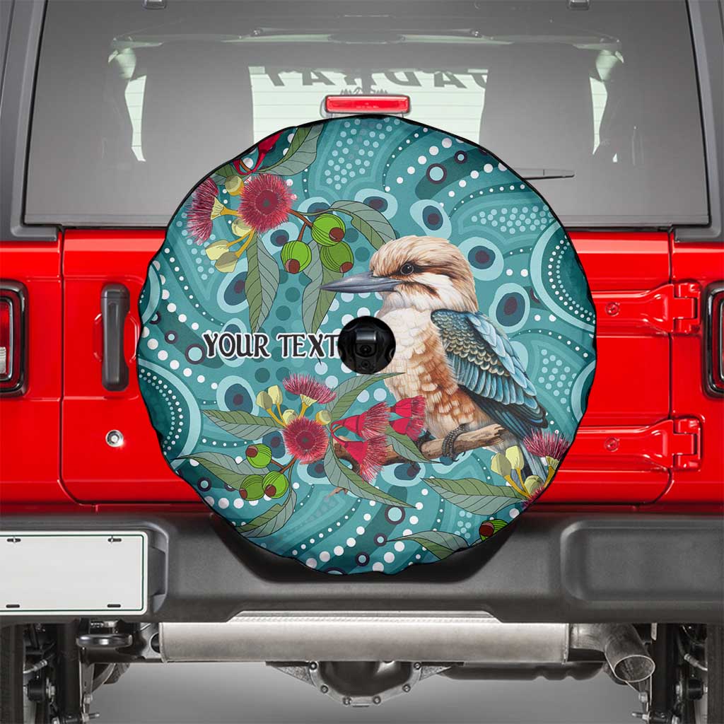 Kookaburra Eucalyptus Personalised Spare Tire Cover Aboriginal Australian Dot Painting - Aussie Hoodie