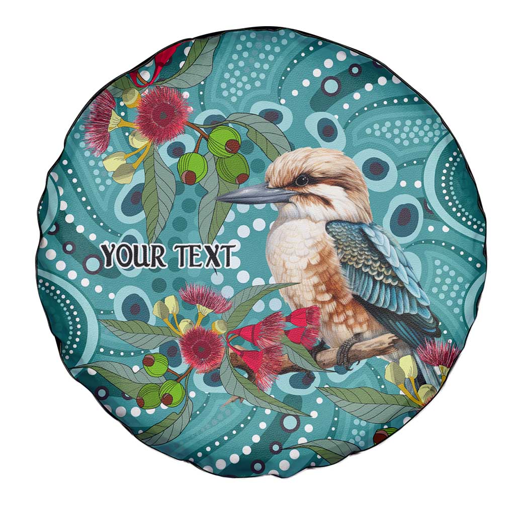 Kookaburra Eucalyptus Personalised Spare Tire Cover Aboriginal Australian Dot Painting - Aussie Hoodie