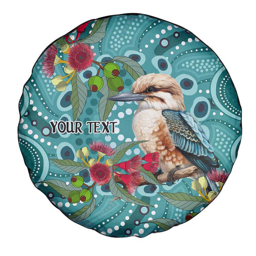 Kookaburra Eucalyptus Personalised Spare Tire Cover Aboriginal Australian Dot Painting - Aussie Hoodie
