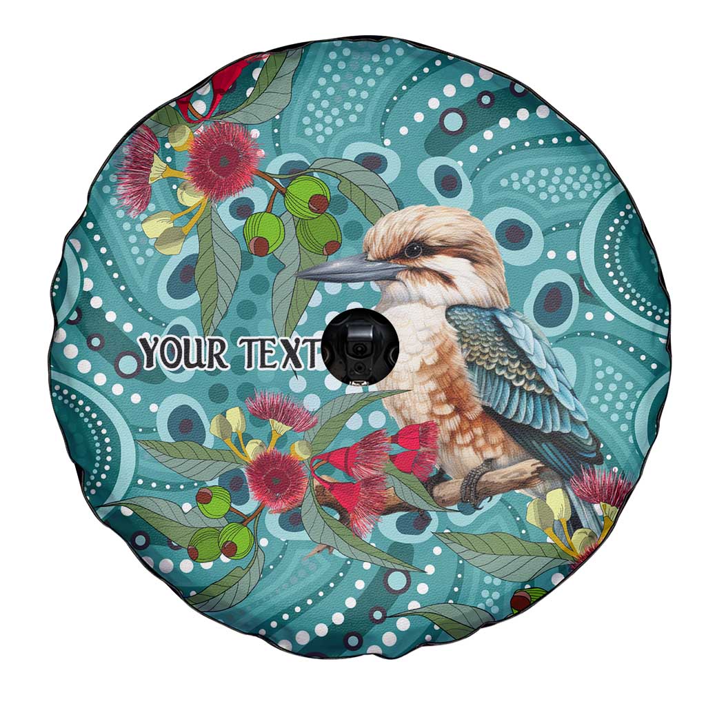 Kookaburra Eucalyptus Personalised Spare Tire Cover Aboriginal Australian Dot Painting - Aussie Hoodie