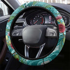 Kookaburra Eucalyptus Steering Wheel Cover Aboriginal Australian Dot Painting - Aussie Hoodie
