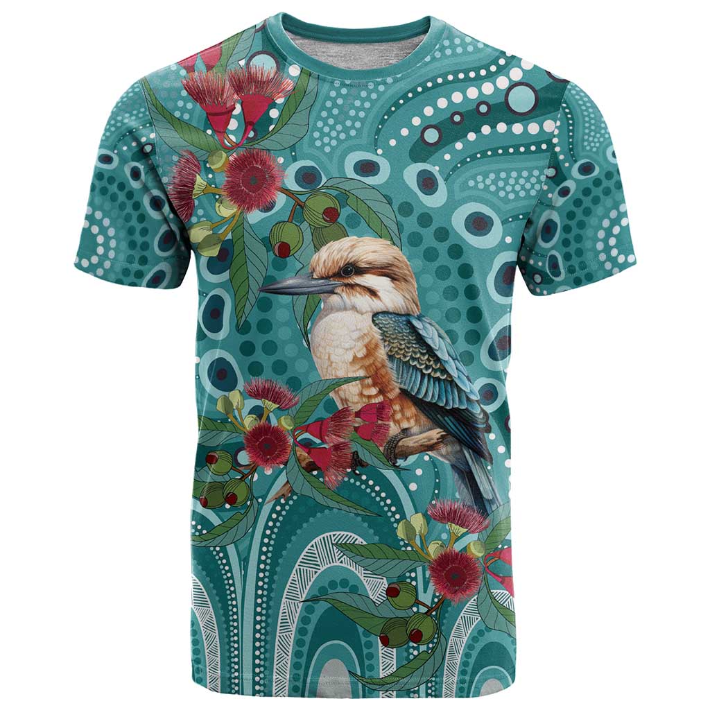 Kookaburra Eucalyptus Personalised T Shirt Aboriginal Australian Dot Painting - Aussie Hoodie