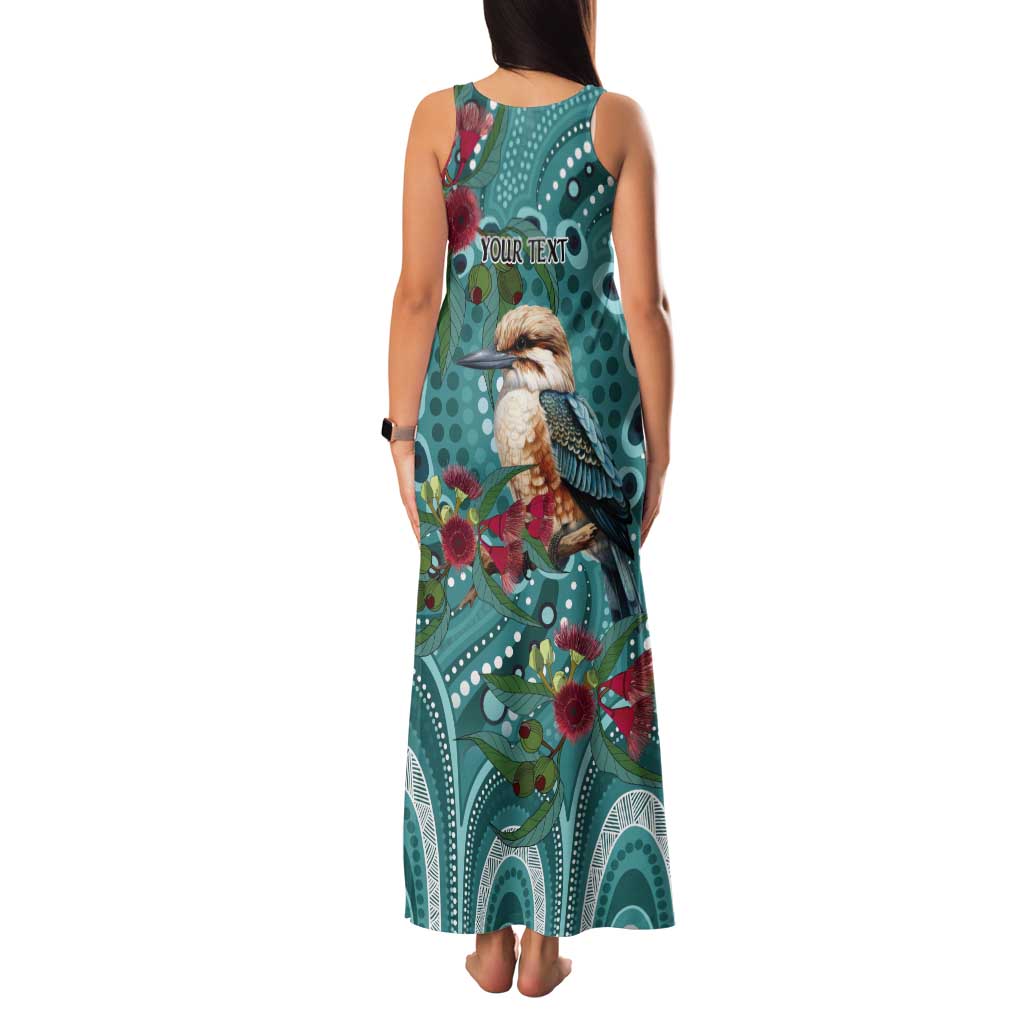Kookaburra Eucalyptus Personalised Tank Maxi Dress Aboriginal Australian Dot Painting - Aussie Hoodie
