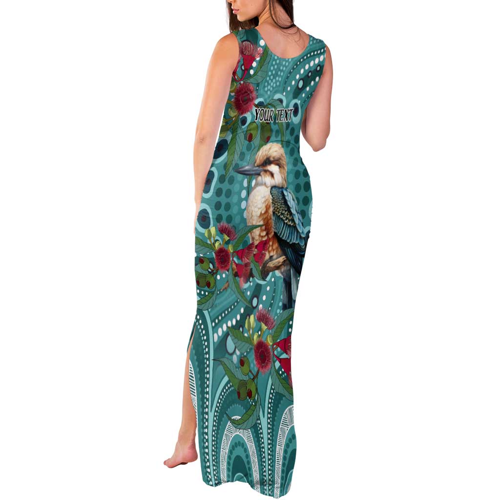 Kookaburra Eucalyptus Personalised Tank Maxi Dress Aboriginal Australian Dot Painting - Aussie Hoodie