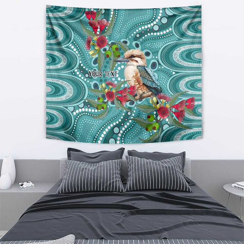 Kookaburra Eucalyptus Personalised Tapestry Aboriginal Australian Dot Painting - Aussie Hoodie