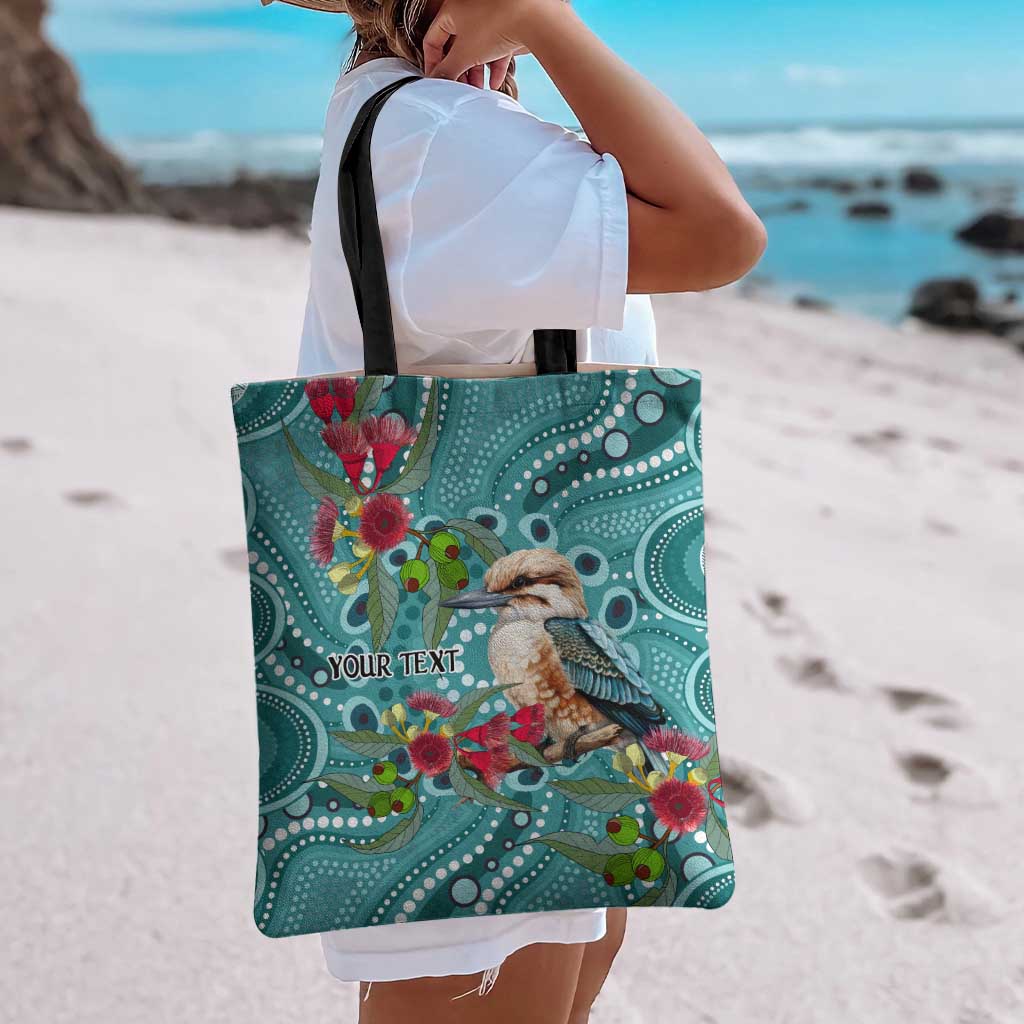 Kookaburra Eucalyptus Personalised Tote Bag Aboriginal Australian Dot Painting - Aussie Hoodie