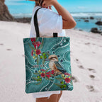 Kookaburra Eucalyptus Personalised Tote Bag Aboriginal Australian Dot Painting - Aussie Hoodie