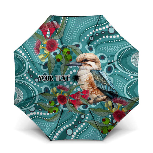 Kookaburra Eucalyptus Personalised Umbrella Aboriginal Australian Dot Painting - Aussie Hoodie